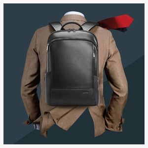 Bopai Unisex Slim Backpack Black with USB Charging